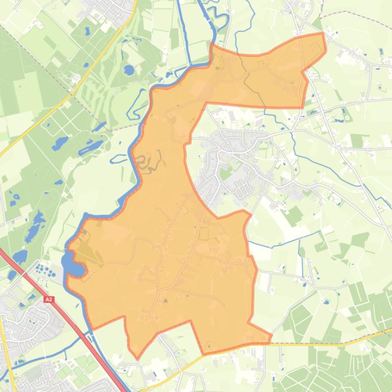 Kaart van de buurt Verspreide huizen ten westen van Gemonde.