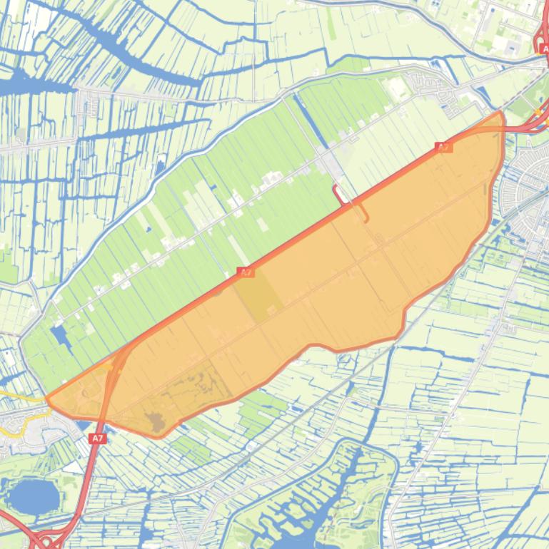 Kaart van de buurt Verspreide huizen ten zuiden van De Middentocht.