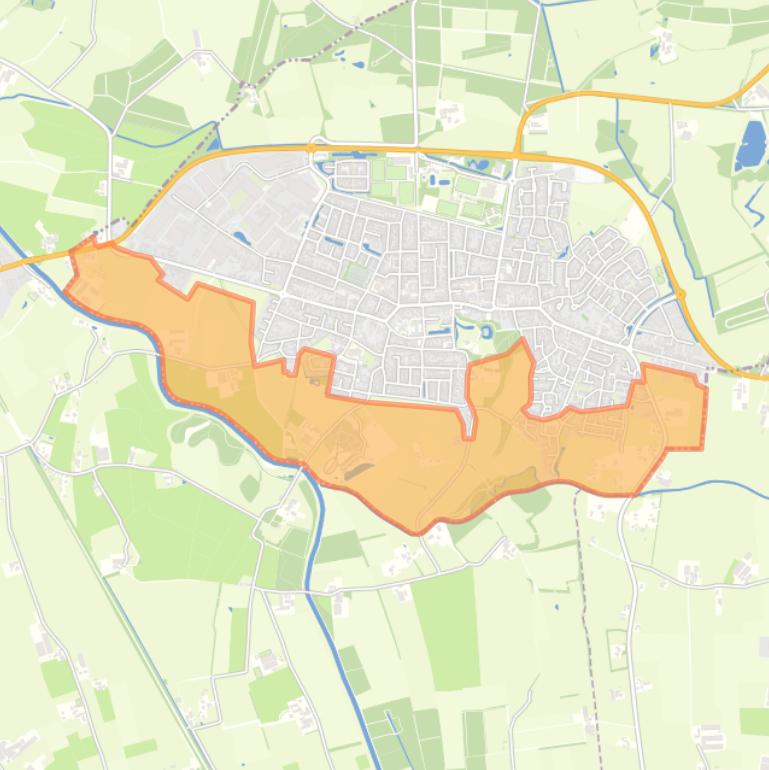 Kaart van de buurt Verspreide huizen ten zuiden van Scherpenzeel.