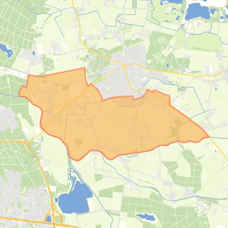 Kaart van de buurt Verspreide huizen ten zuidwesten van Bakel.