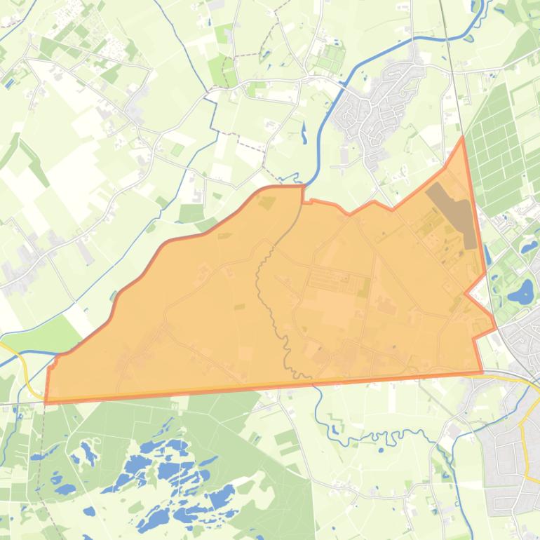 Kaart van de buurt Verspreide huizen Tongeren Luissel en Nergena.