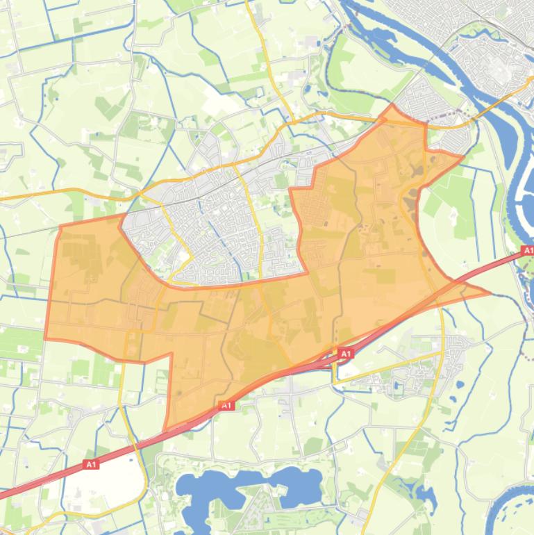 Kaart van de buurt Verspreide huizen Twello-Zuid.