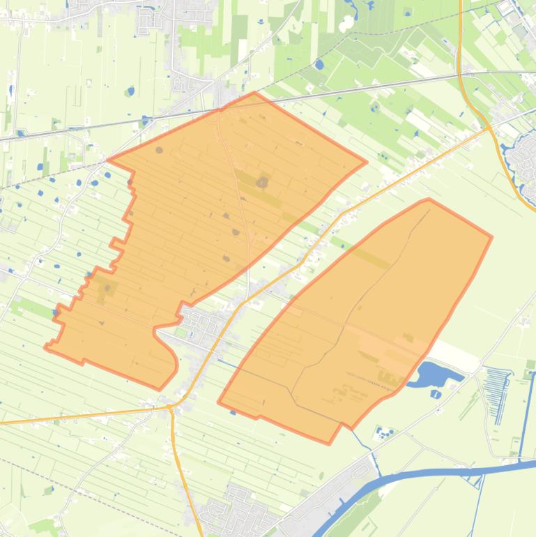 Kaart van de buurt Verspreide huizen Twijzel.