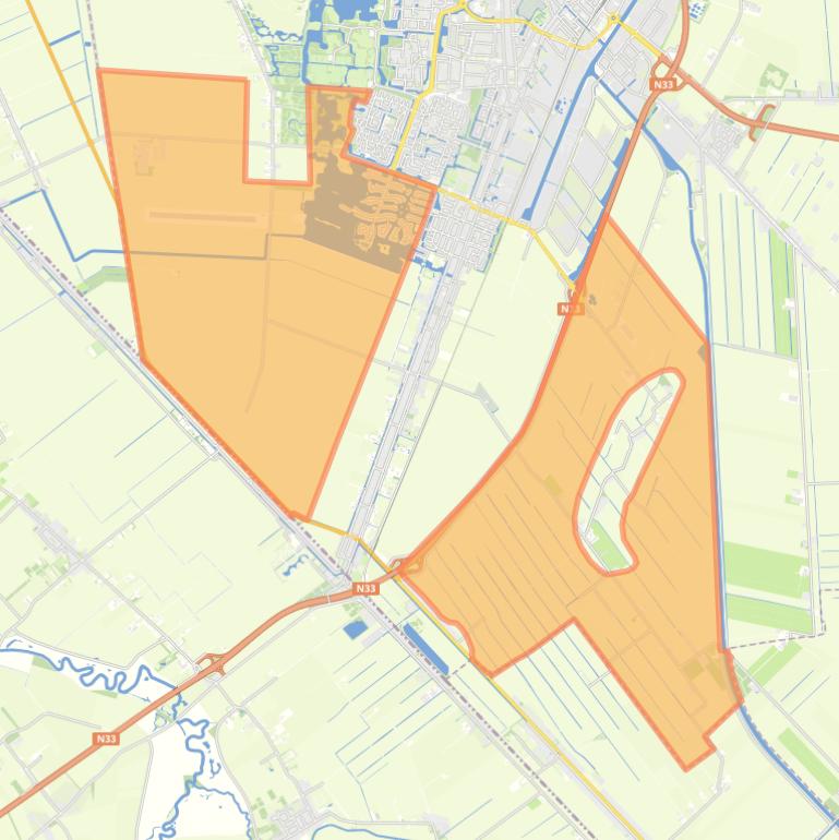 Kaart van de buurt Verspreide huizen.