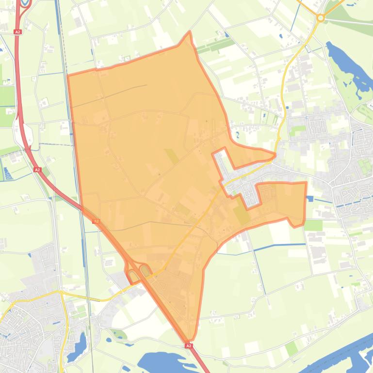 Kaart van de buurt Verspreide huizen Velddriel Vlierd en Beemden.