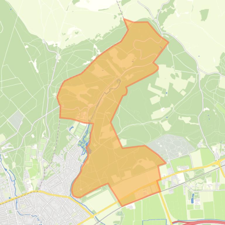 Kaart van de buurt Verspreide huizen Velp-Noordoost.