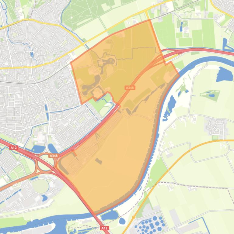 Kaart van de buurt Verspreide huizen Velp-Zuidoost.