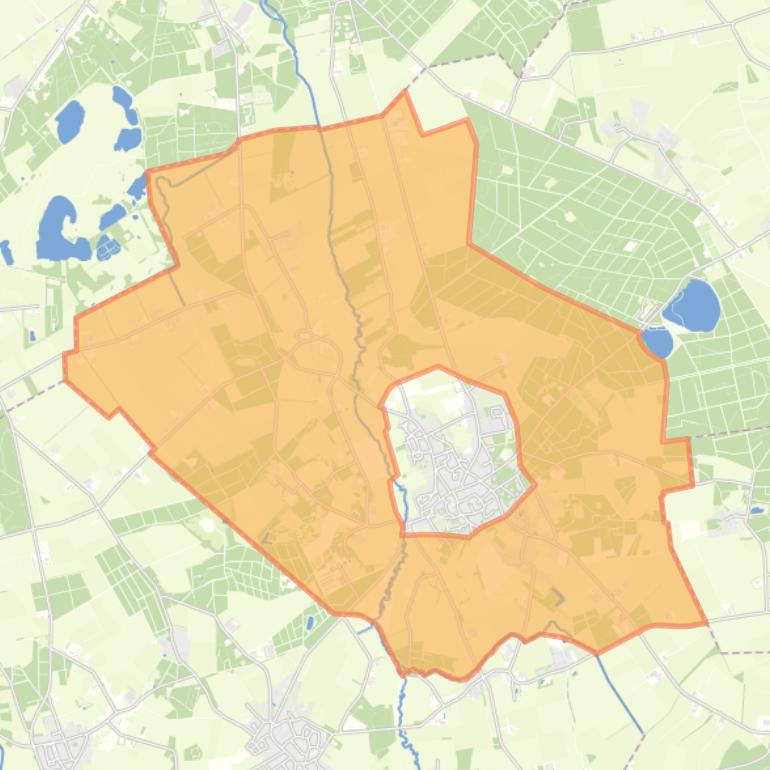 Kaart van de buurt Verspreide huizen Vessem.