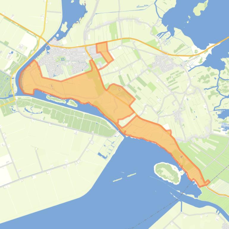 Kaart van de buurt Verspreide huizen Vollenhove.