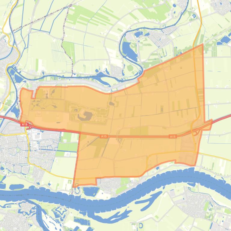 Kaart van de buurt Verspreide huizen Vuren.