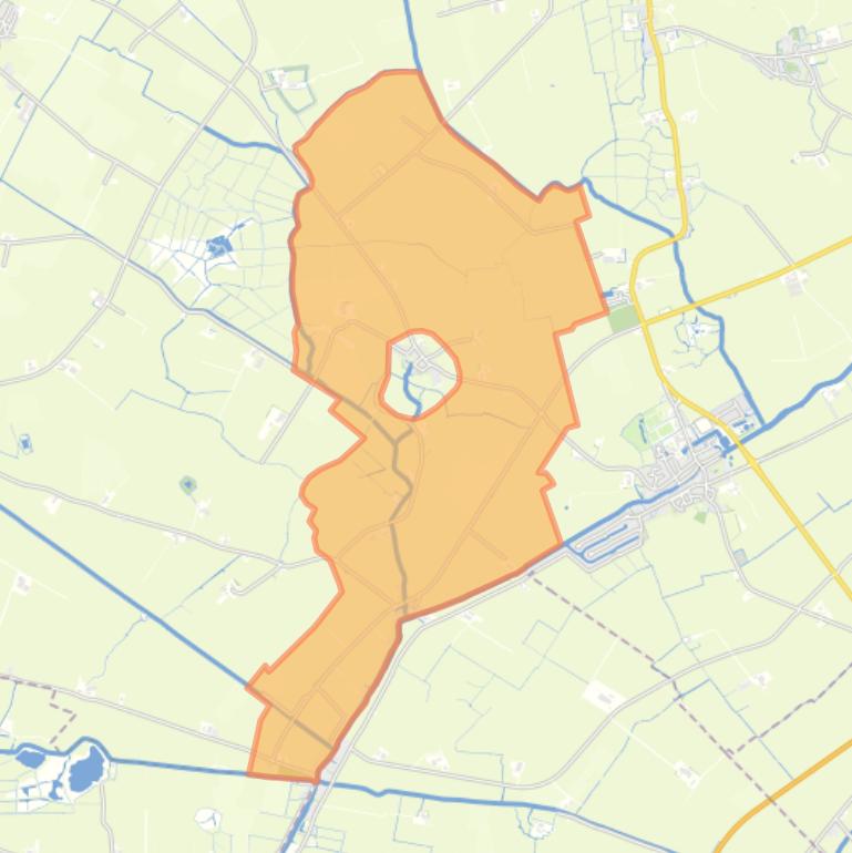 Kaart van de buurt Verspreide huizen Wanswerd.