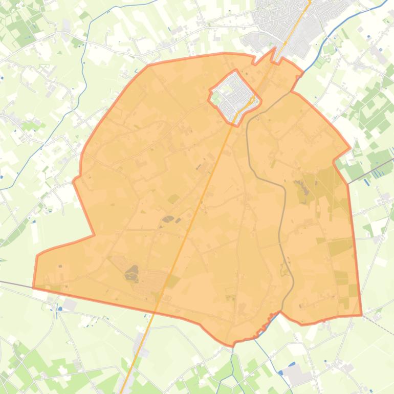 Kaart van de buurt Verspreide huizen Wernhout.