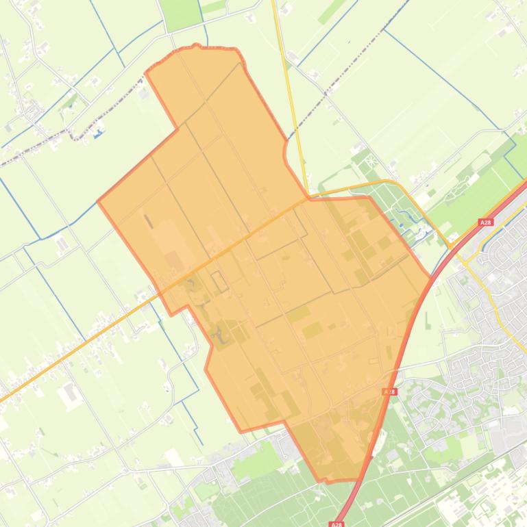 Kaart van de buurt Verspreide huizen Wezep.