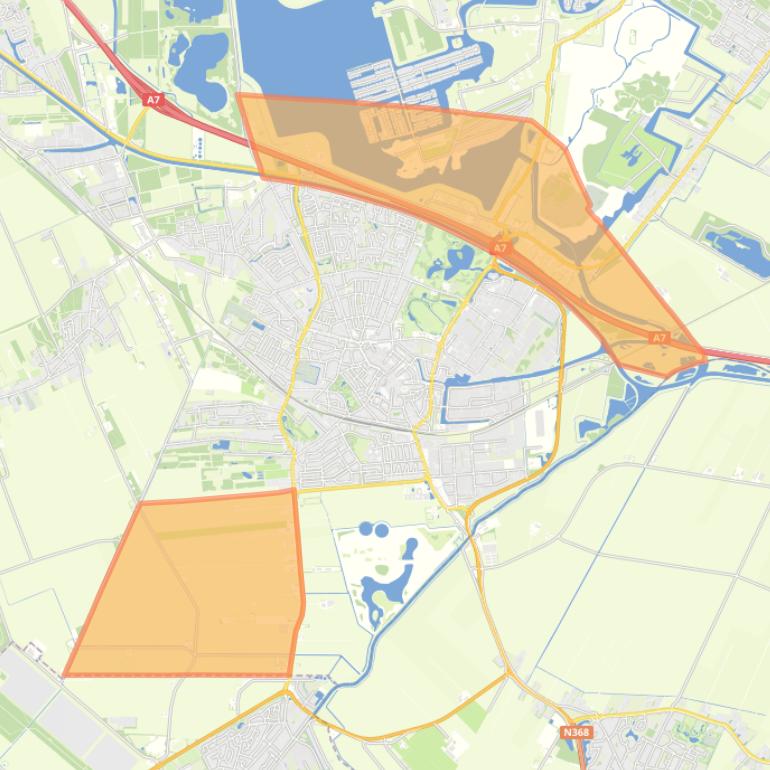 Kaart van de buurt Verspreide huizen Winschoten.