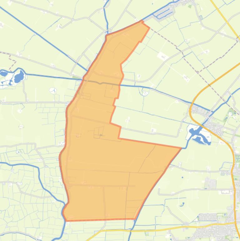 Kaart van de buurt Verspreide huizen Wyns.