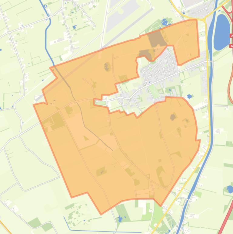 Kaart van de buurt Verspreide huizen Yde.