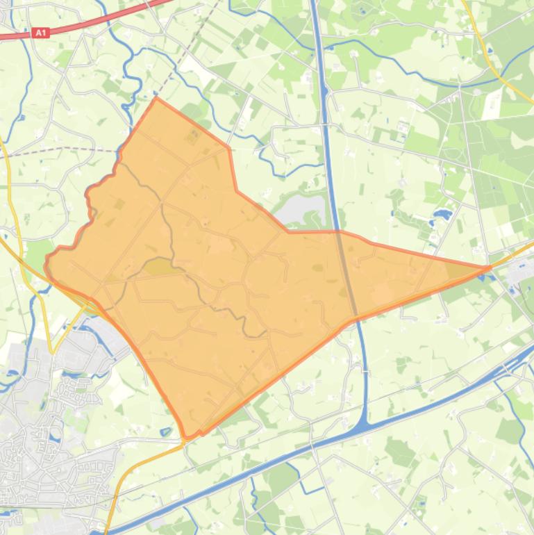 Kaart van de buurt Verspreide huizen Zeldam.