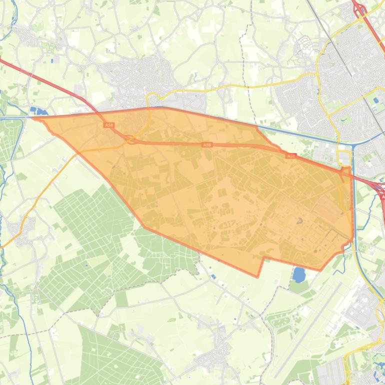 Kaart van de buurt Verspreide huizen Zuid-Oirschotse Heide.