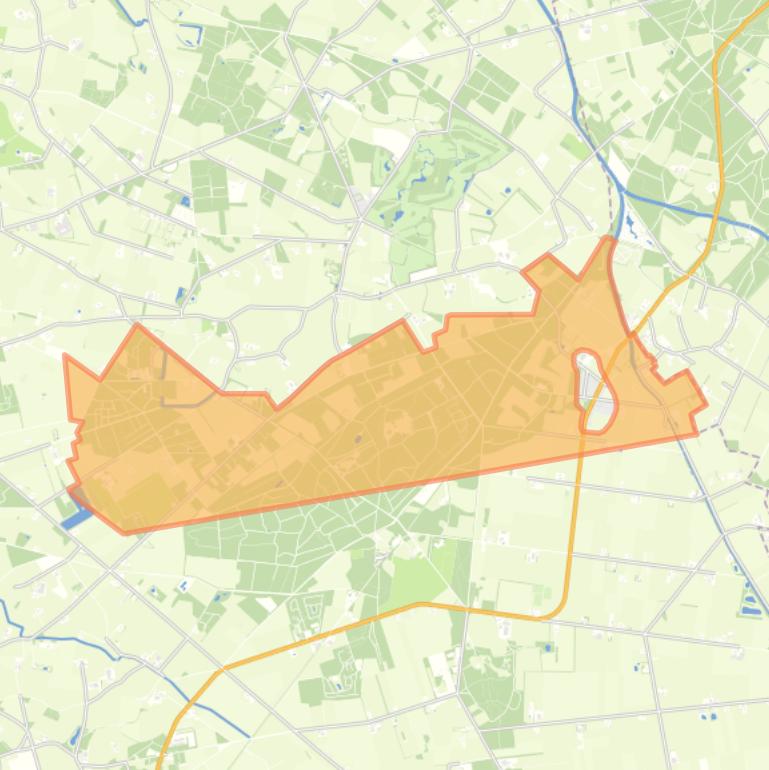 Kaart van de buurt Verspreide huizen Zuidelijk bosgebied.