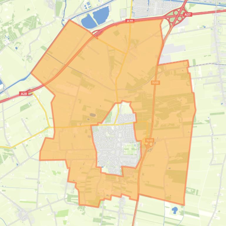 Kaart van de buurt Verspreide huizen Zuidwolde.