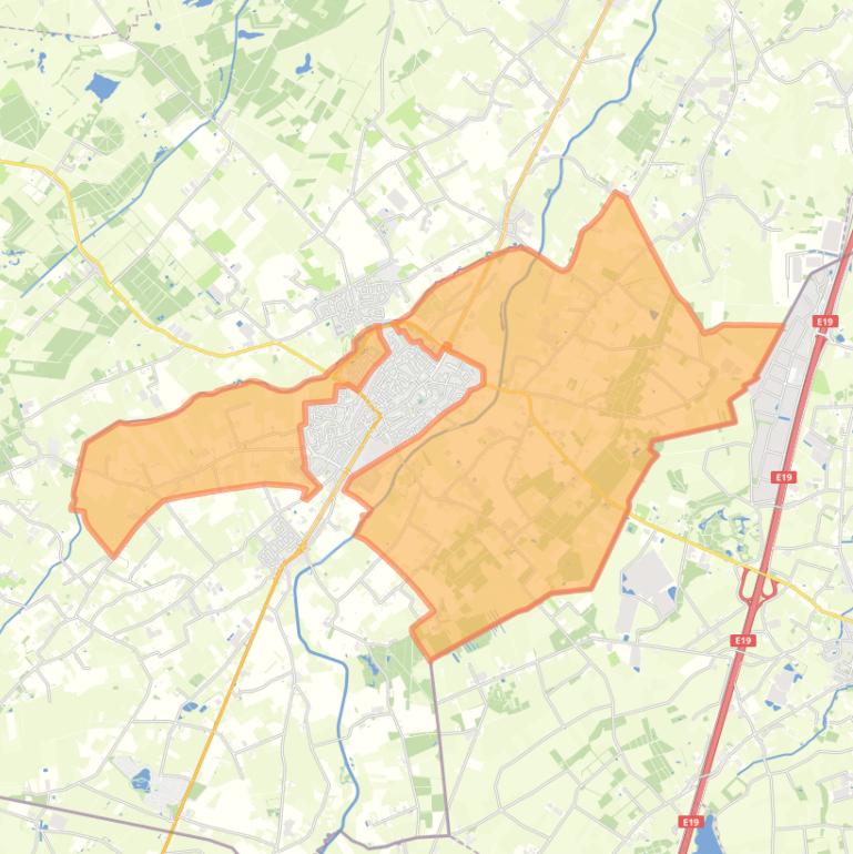 Kaart van de buurt Verspreide huizen Zundert.