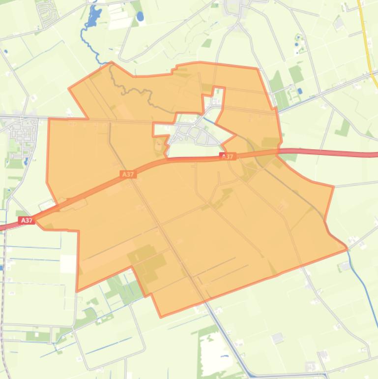 Kaart van de buurt Verspreide huizen Zwinderen.