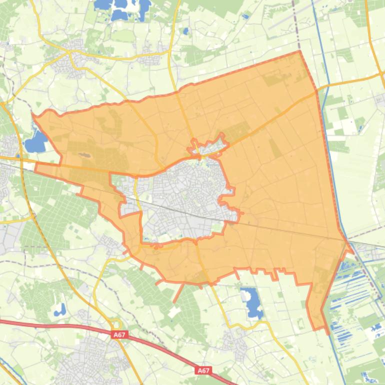 Kaart van de buurt Verspreide woningen bij Deurne.