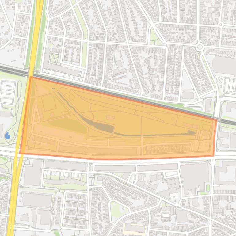 Kaart van de buurt VGL-terrein.