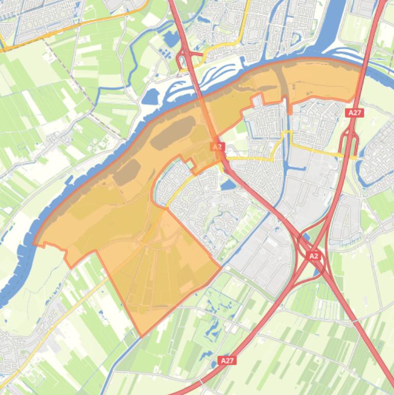 Kaart van de buurt Vianen buitengebied noord.