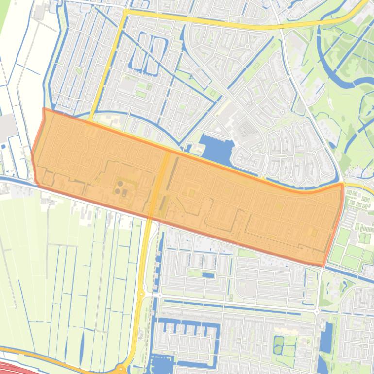 Kaart van de buurt Vleuterweide-Zuid.