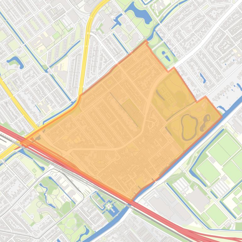 Kaart van de buurt Voorburg Oud zuid.