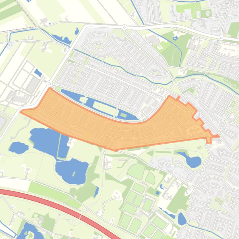 Kaart van de buurt Vossenbelt-Zuid.