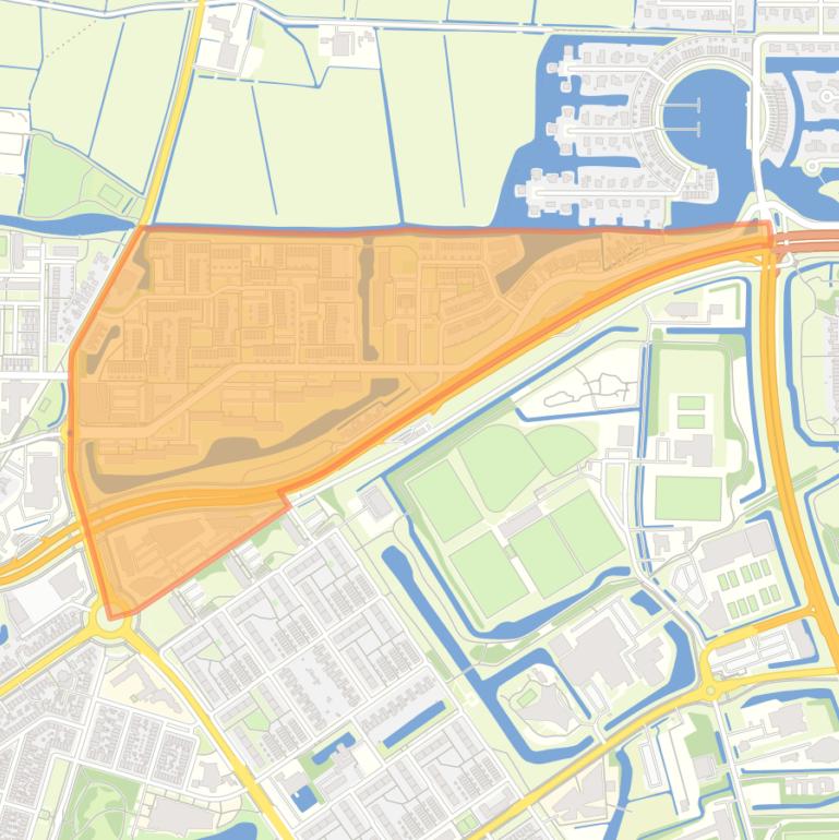 Kaart van de buurt Vrijheidswijk-Oost.