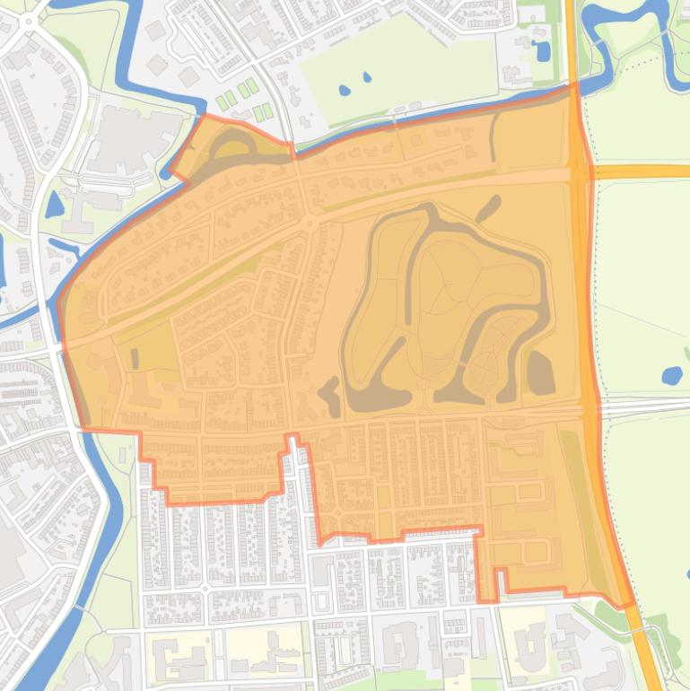 Kaart van de buurt Warnsveldsewegkwartier-Noord.