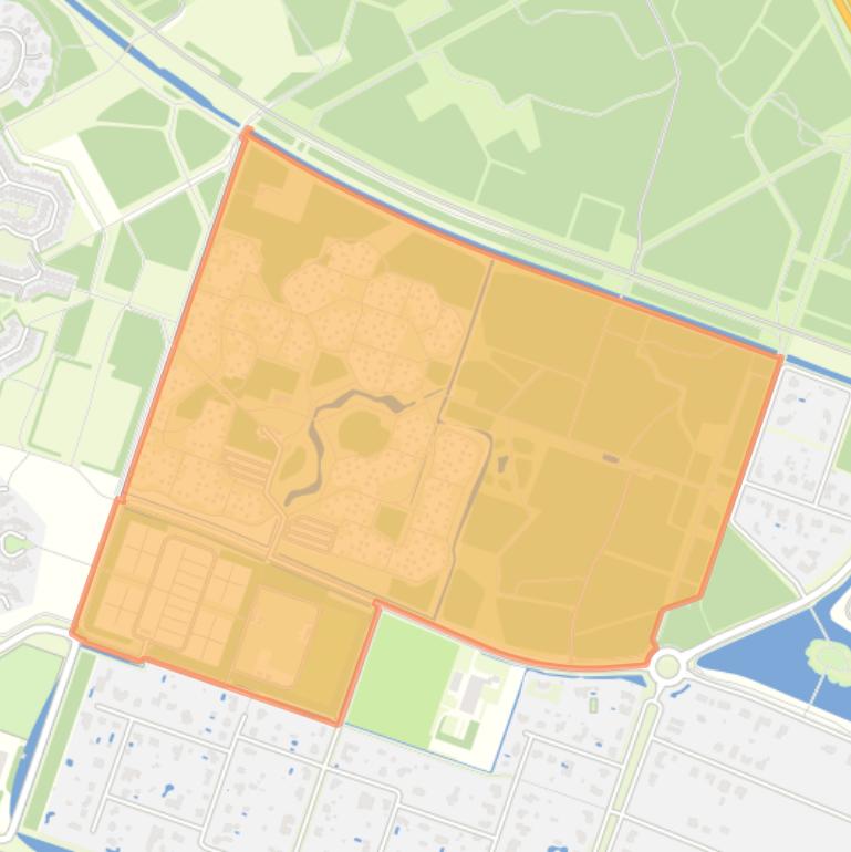 Kaart van de buurt Waterlandse Tuinen Windhoek en Schapenbos.