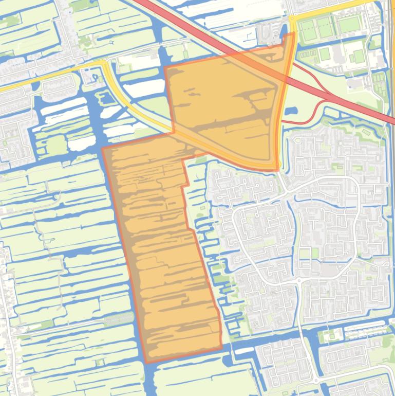 Kaart van de buurt Westzijderveld Noord.