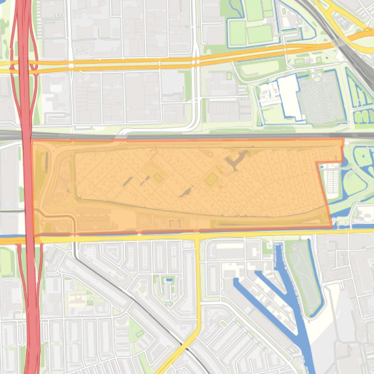 Kaart van de buurt Woon- en Groengebied Sloterdijk.