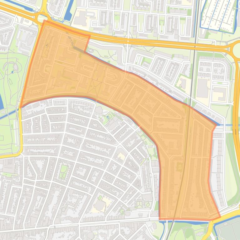 Kaart van de Zeeheldenbuurt Hengeveldstraat en omgeving.