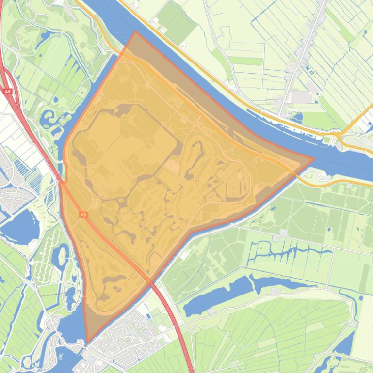 Kaart van de buurt Zuid-Spaarndammerpolder.