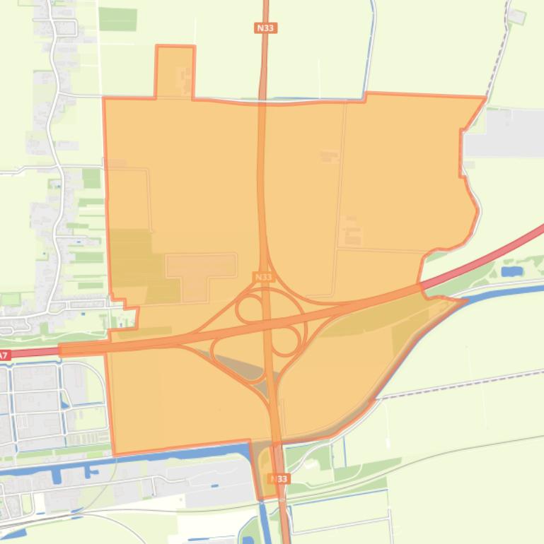 Kaart van de buurt Zuidbroek Buitengebied oost.