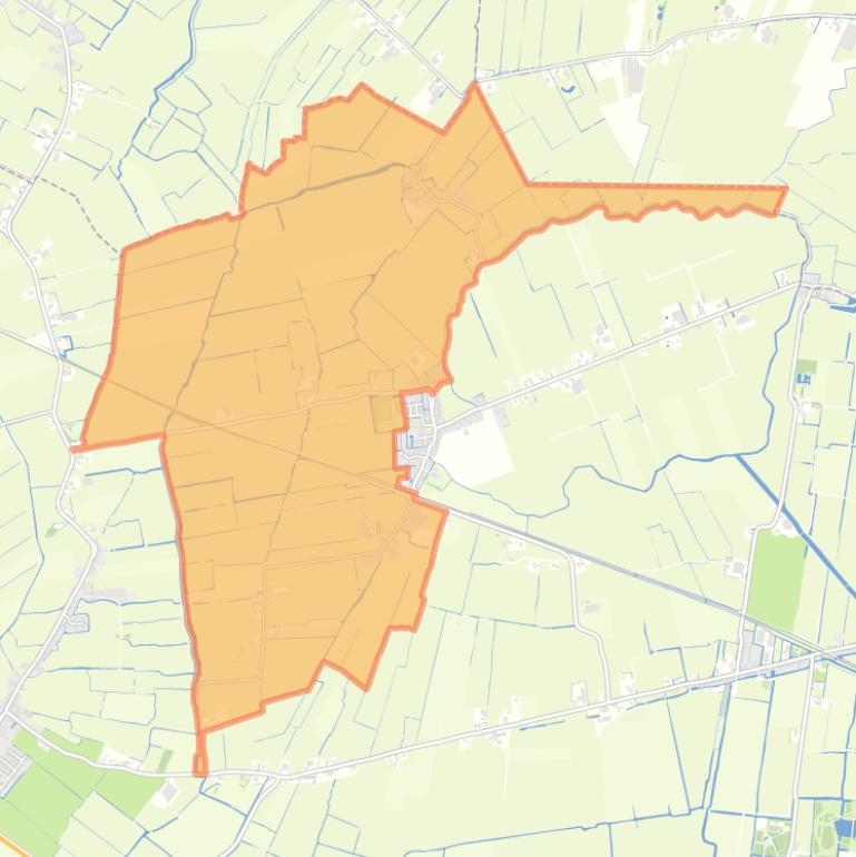 Kaart van de buurt Zuidermeer Verspreide huizen West.