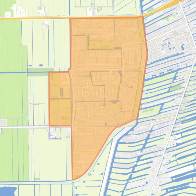 Kaart van de buurt Zuiderwaard-Westerheul.