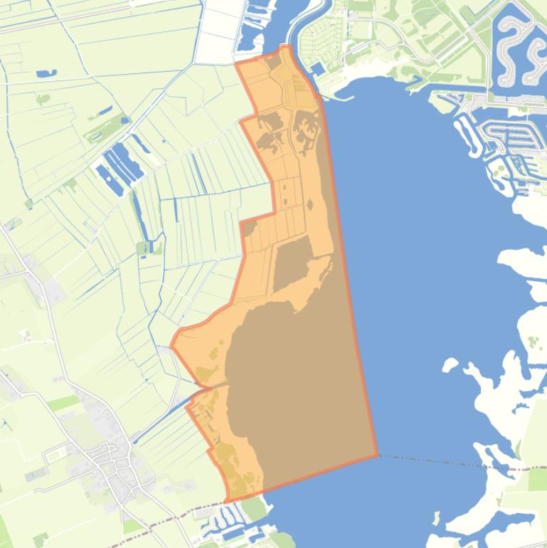 Kaart van de buurt Zuidlaardermeer.