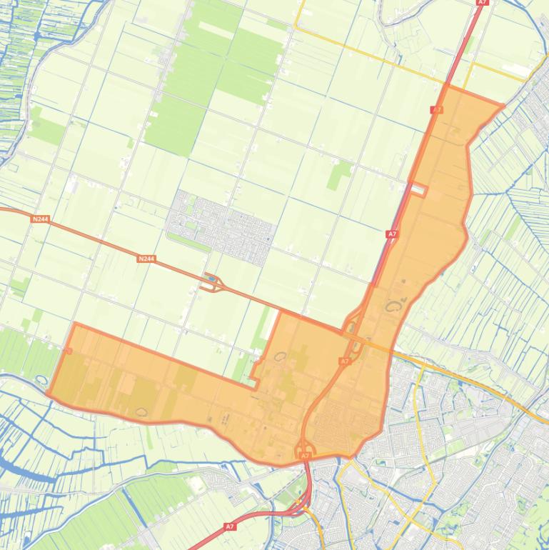 Kaart van de buurt Zuidoostbeemster.