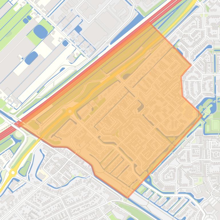 Kaart van de buurt Zuidplas Mossen.