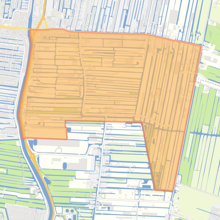 Kaart van de buurt Zuidwijk.