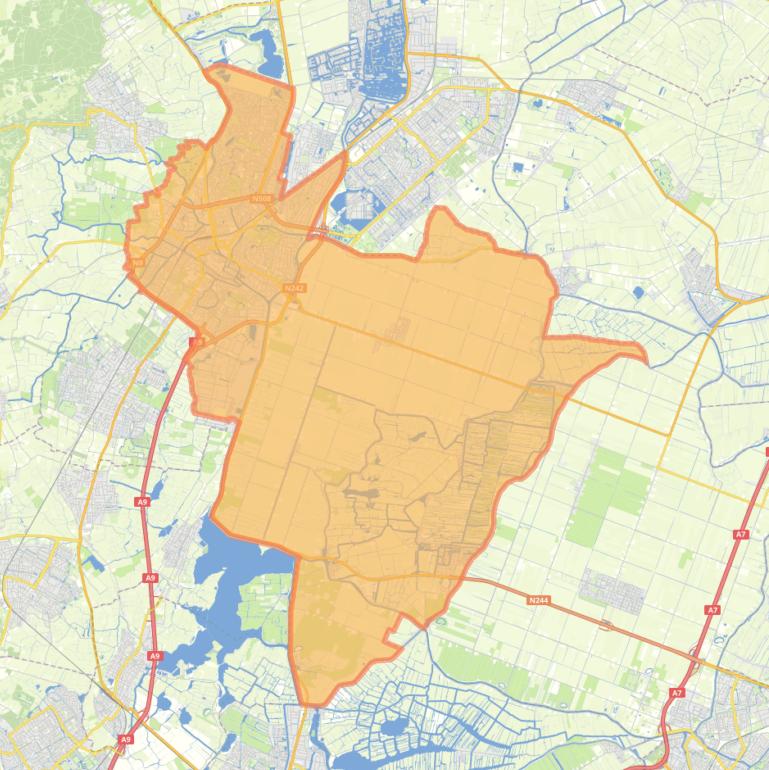 Kaart van postcodegebied 1827KP.