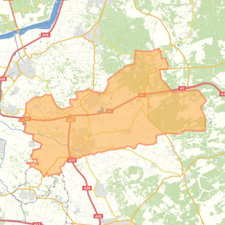 Kaart van postcodegebied 3772MW.