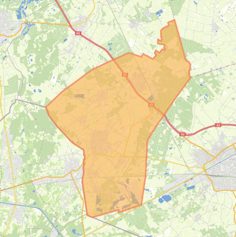 Kaart van de gemeente Cranendonck.