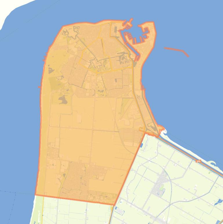 Kaart van de gemeente Den Helder.